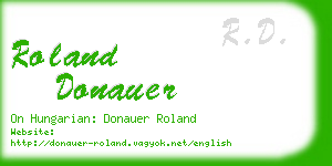 roland donauer business card